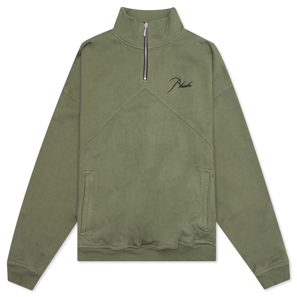 Rhude-Quarter-Zip---Olive-