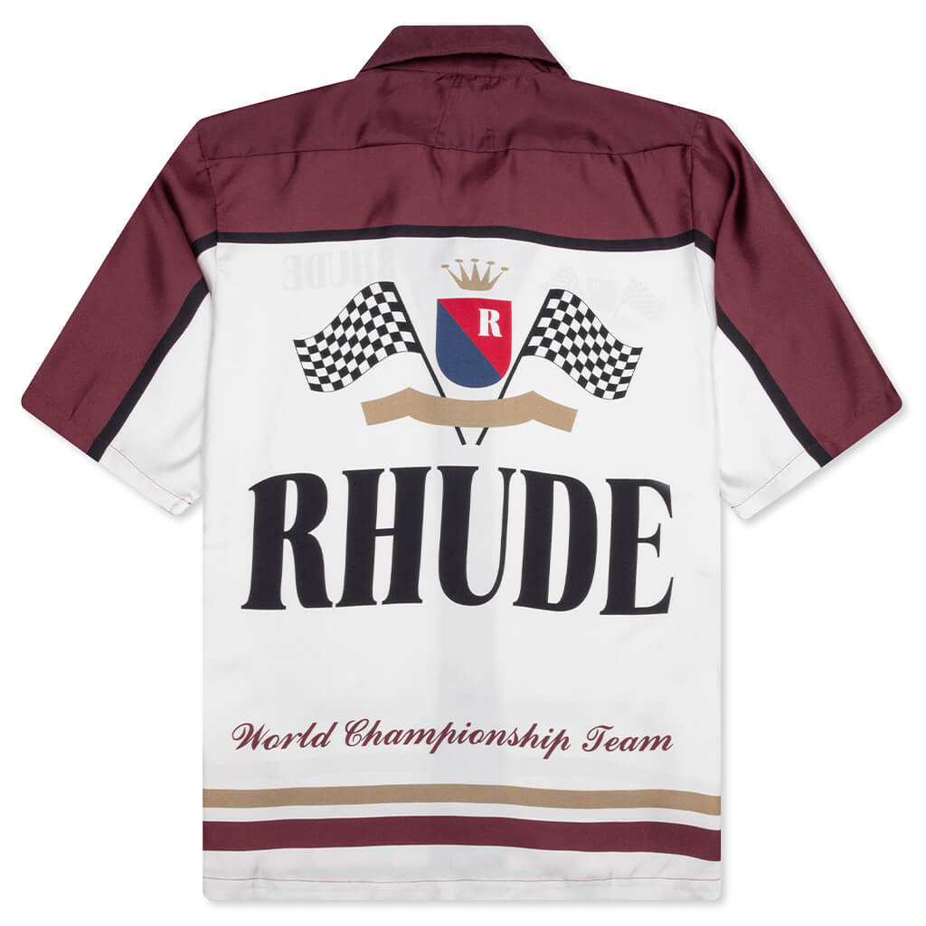 Maroon Racing Racing Team Shirt - White/Maroon – Feature