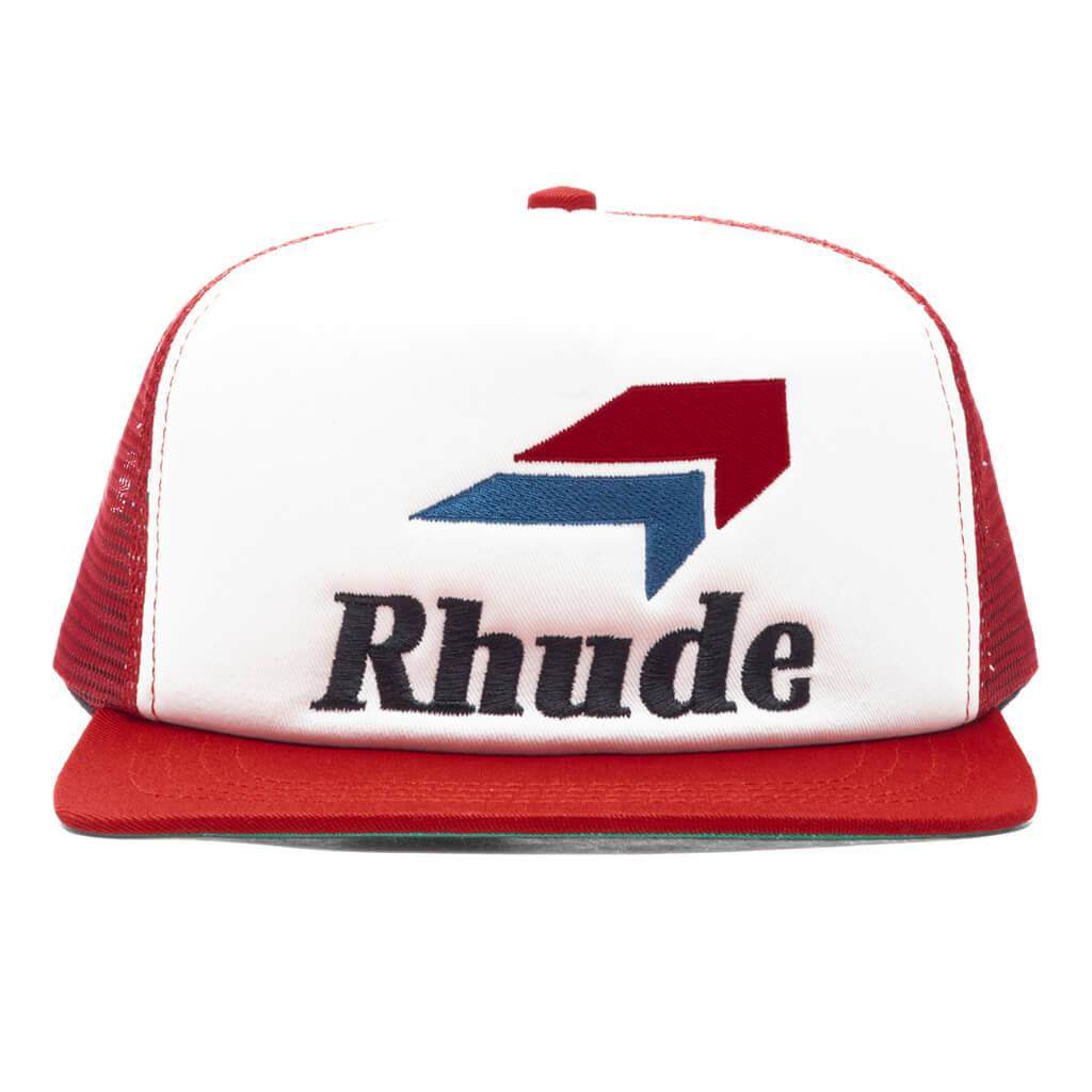 Speedmark Trucker - Red/Off White – Feature