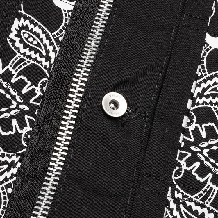 Archive Print Mix Jacket - Black/Navy – Feature