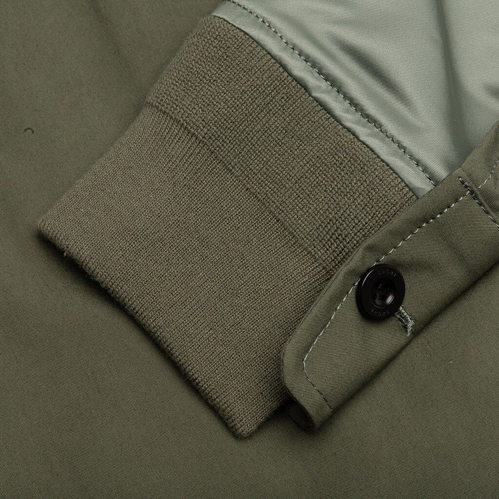 Cotton Oxford x Nylon Twill Shirt 512 - Khaki – Feature