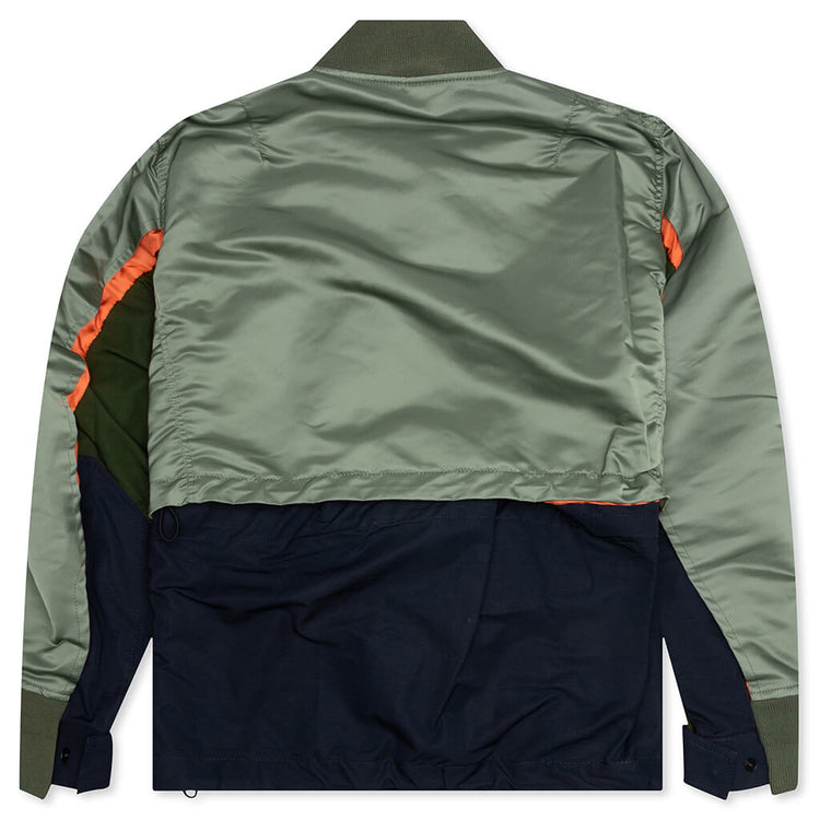 Sacai-Nylon-Twill-Mix-Blouson- 