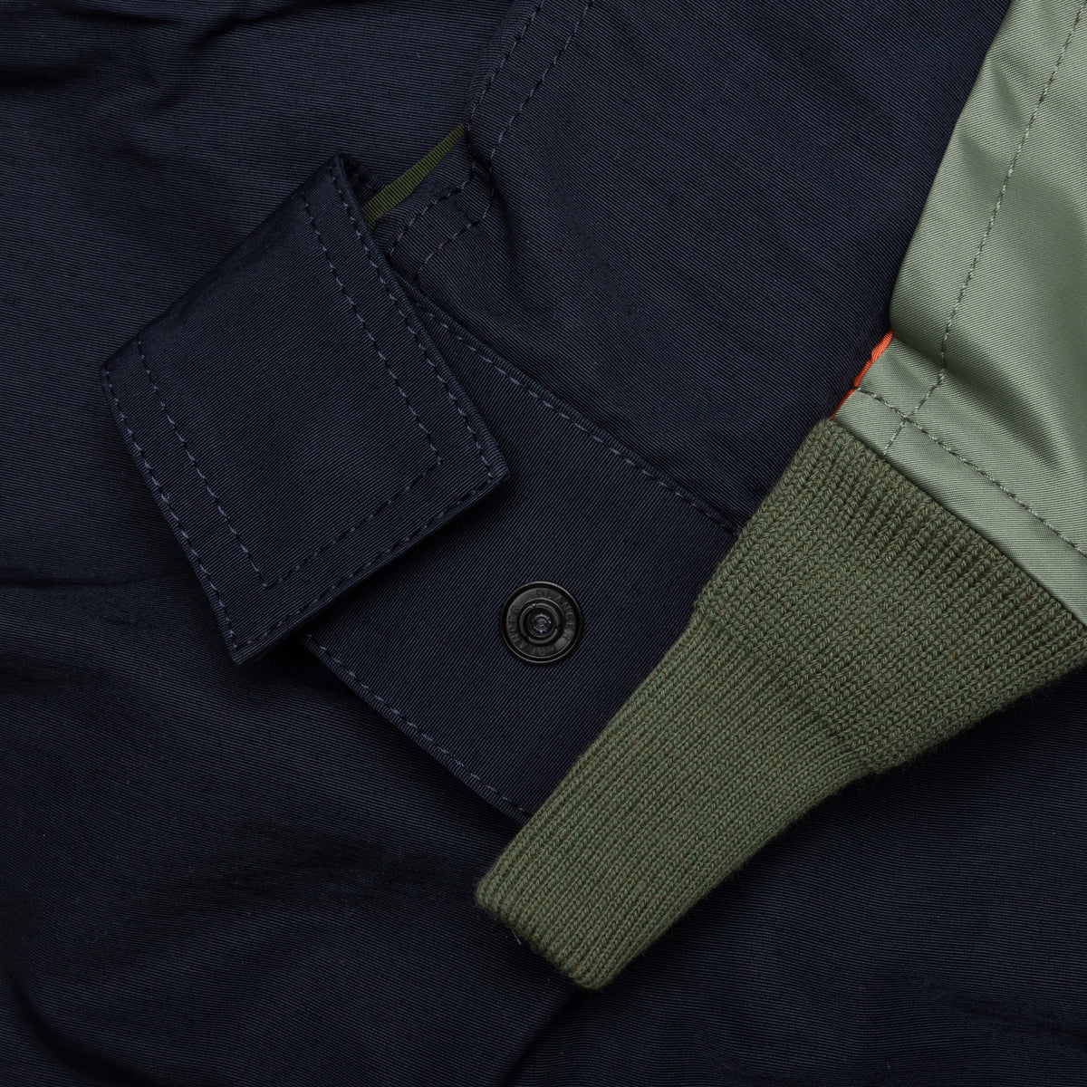 Nylon Twill Mix Blouson - Khaki – Feature