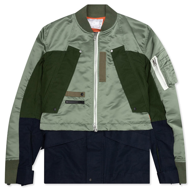 Sacai-Nylon-Twill-Mix-Blouson- 