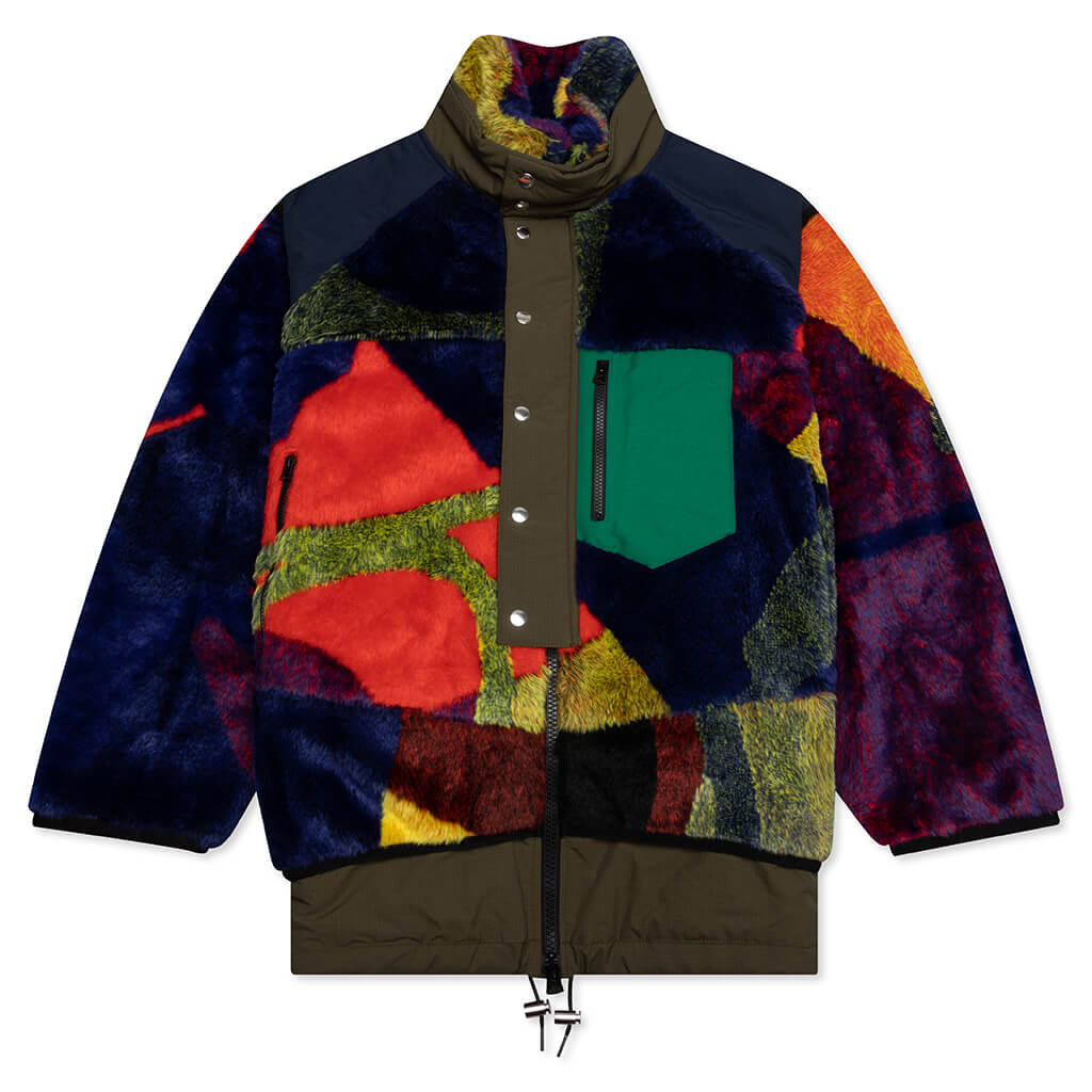 Sacai x KAWS Jacquard Faux Fur Blouson - Multi – Feature