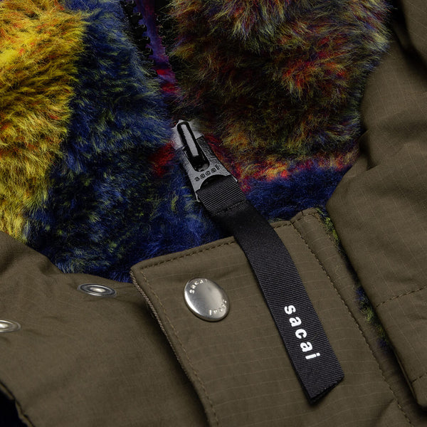 Sacai x KAWS Jacquard Faux Fur Blouson - Multi – Feature