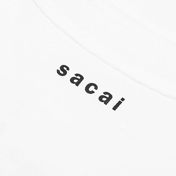 Sacai x Kaws Embroidery T-Shirt - White/Black