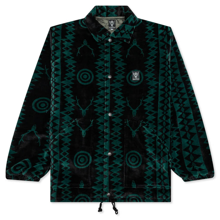 Coach Jacket Velvet - Black/Green – Feature