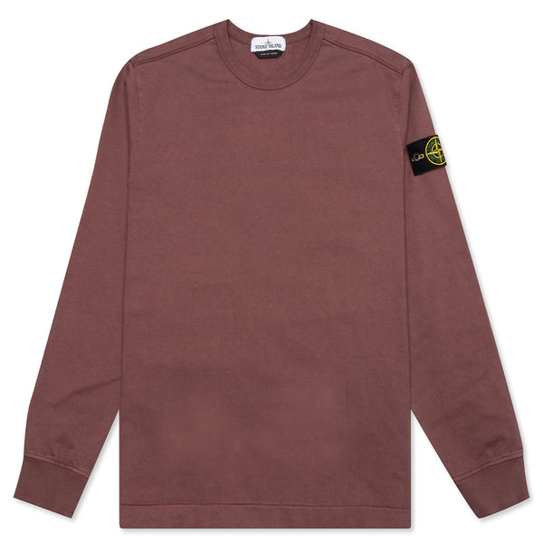 burgundy stone island sweatshirt