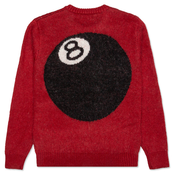8 Ball Heavy Brushed Mohair Sweater - Red