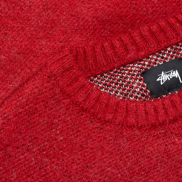Stussy   8 Ball Heavy Brushed Mohair Sweater   Red