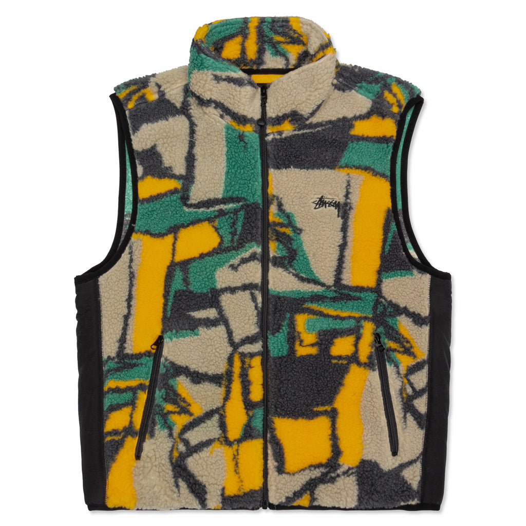 Color Blocked Sherpa Vest
