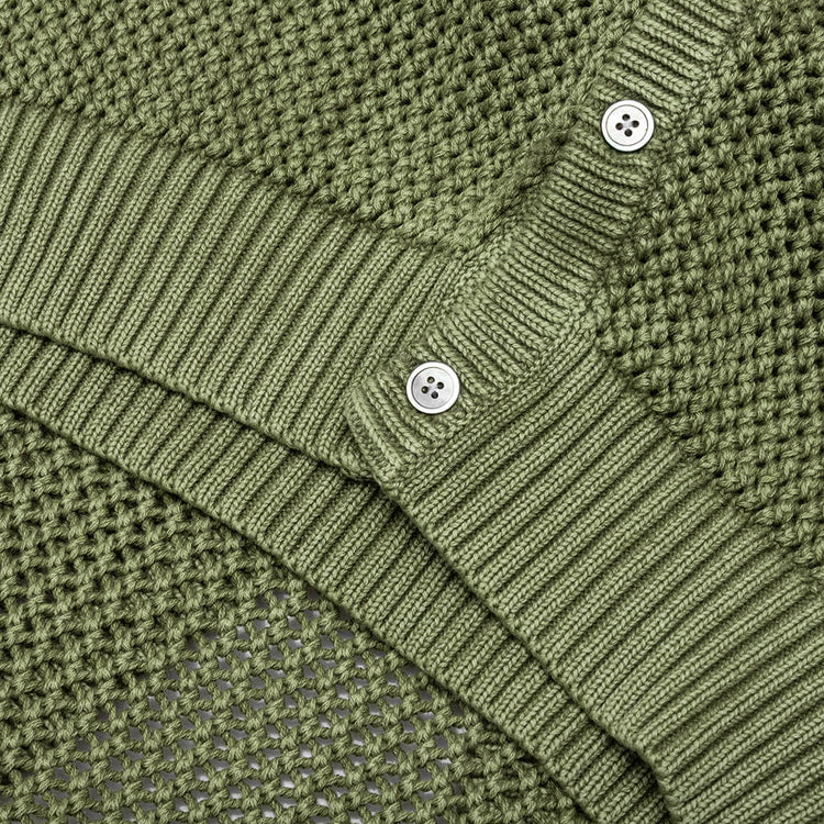 Loose Gauge Cardigan - Olive – Feature