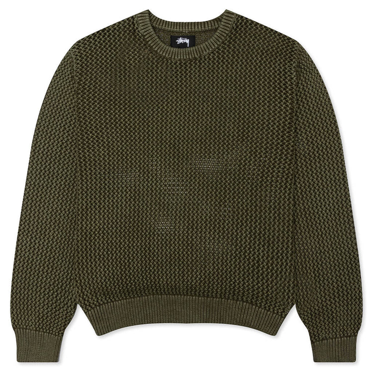 Pigment Dyed Loose Gauge Sweater - Dark Olive – Feature