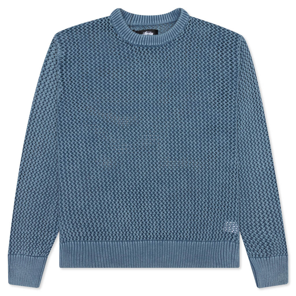 Stussy pigment dyed newest loose gauge sweater in seafoam