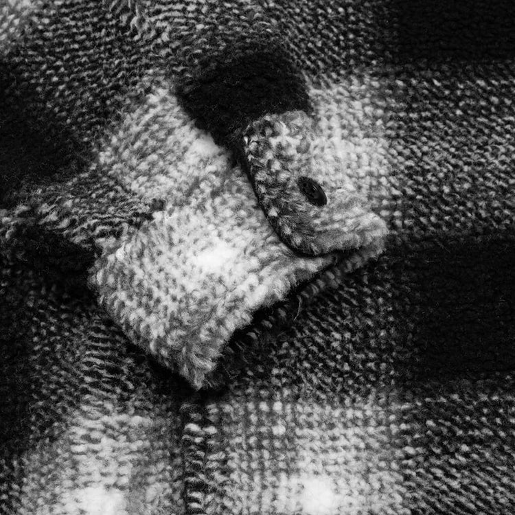 Plaid Sherpa Shirt - Black – Feature