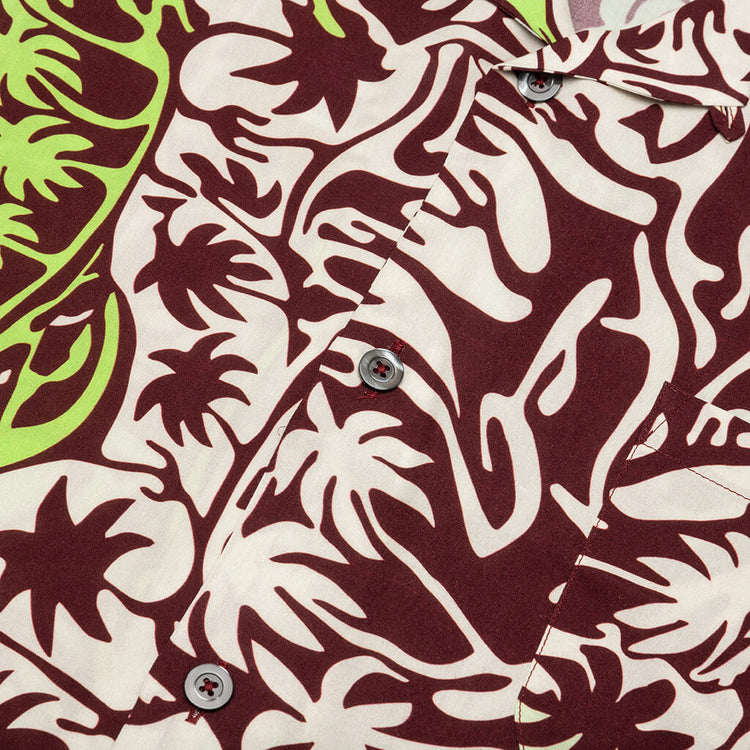 Psychedelic Palm Tree Shirt - Burgundy – Feature