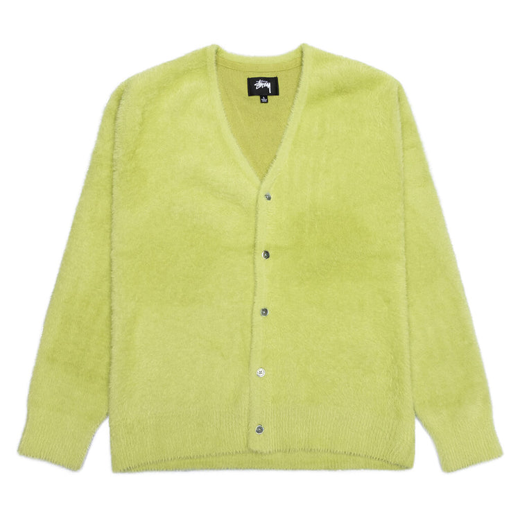 Stussy-Shaggy-Cardigan---Lime- 