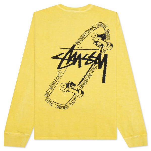 Skate Posse Pigment Dyed LS Tee - Butter