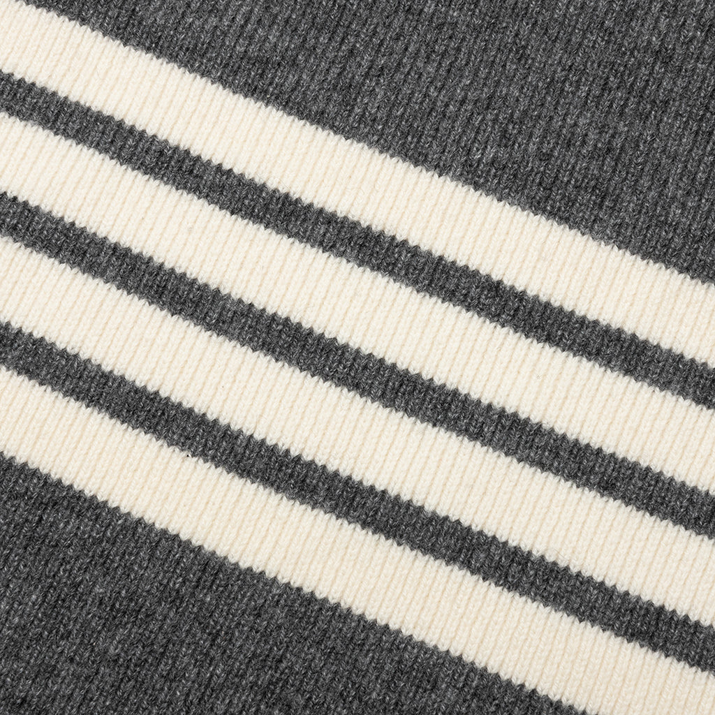 Cashmere Rib 4-Bar Scarf - Medium Grey – Feature