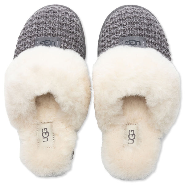 Ugg cozy knit top slippers charcoal