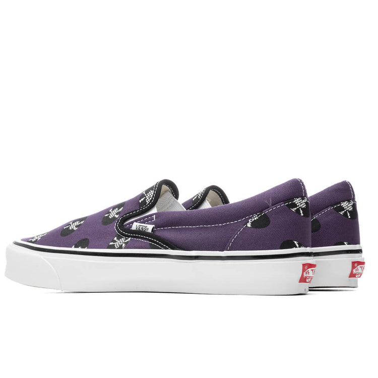 VANS x 2001 Wacko Maria OG is Slip-On Sneakers, Purple Record Pattern Buy Wacko Maria x Vans OG Classic Slip-On  main image 2