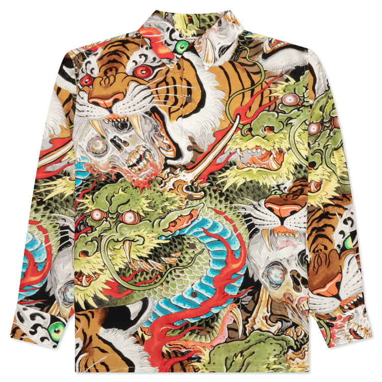 Tim Lehi Hawaiian L/S Shirt Type-1 - Green – Feature 