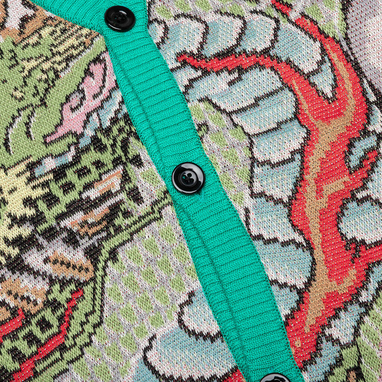 Tim Lehi Jacquard Cardigan Type-1 - Green – Feature