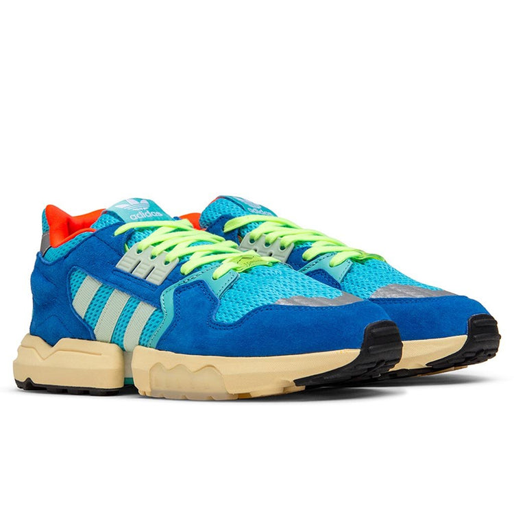 Adidas ZX Torsion Blue Neon Green Running Sneakers Men’s | Size 12 adidas ZX Torsion Bright Cyan for Sale | Authenticity  main image 2