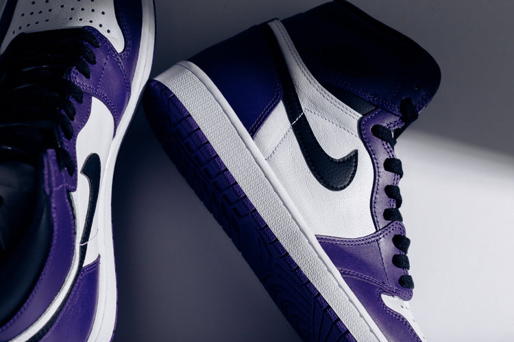 og white court purple