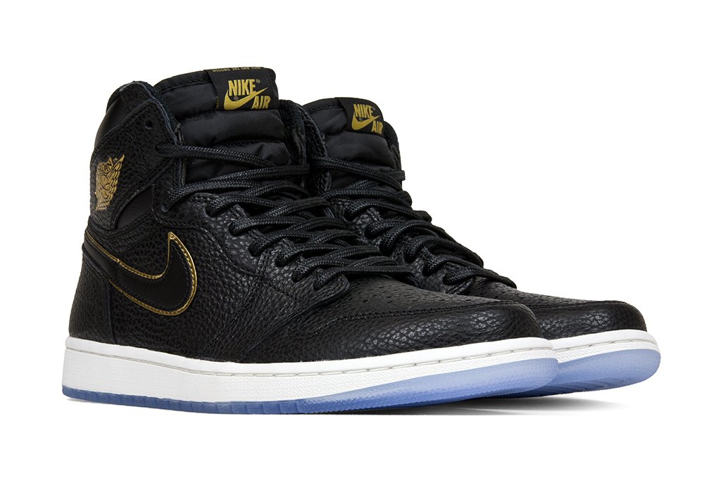 Air 1 Retro High OG 'LA' - Black/Metallic Gold/Summit White – Feature