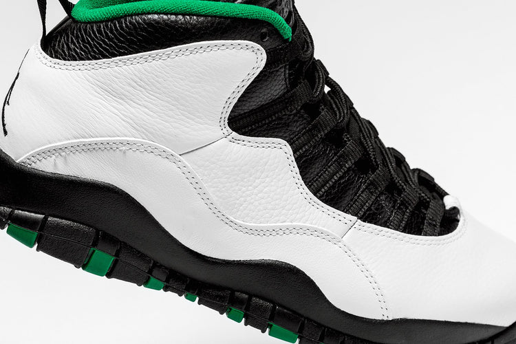 air jordan 10 retro white black court green