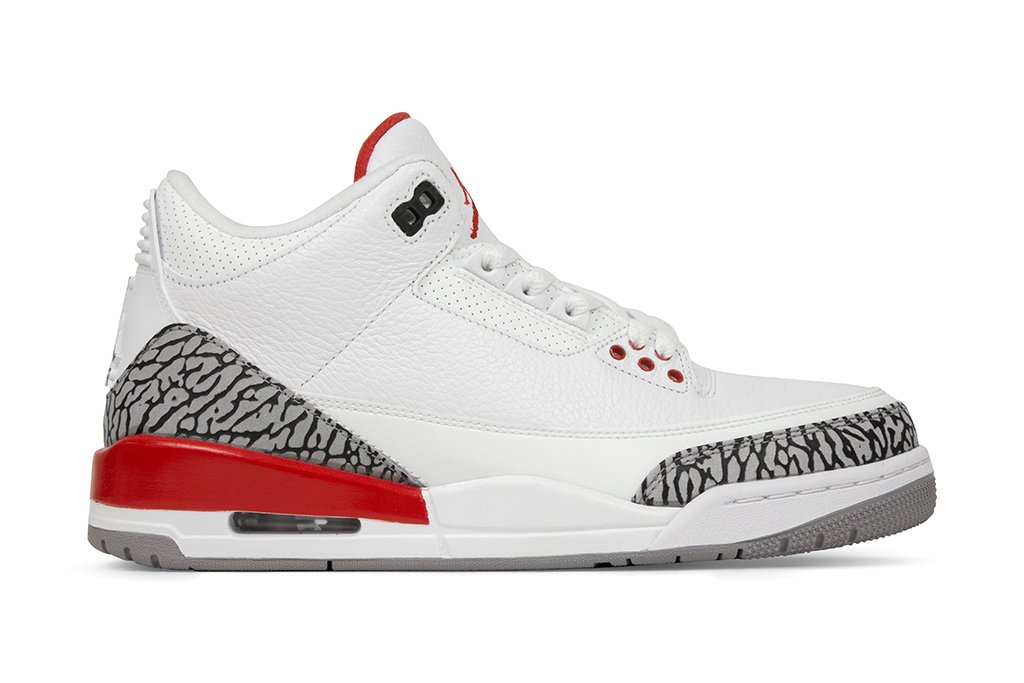 Air 3 Retro 'Katrina' - White/Fire Red-Cement Grey/Black – Feature