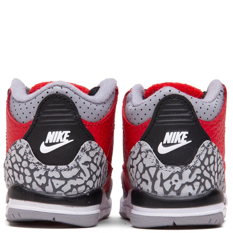 grey and red jordan 3