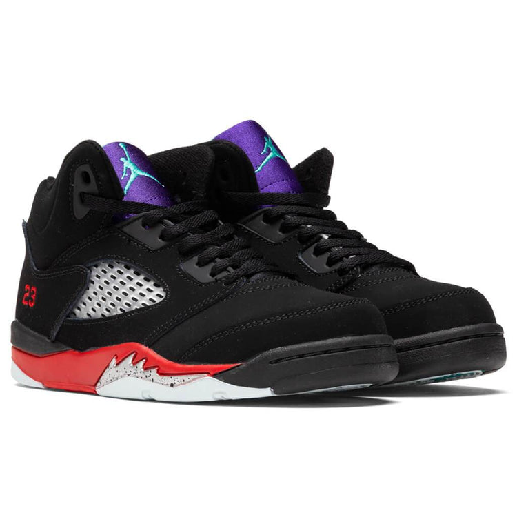 Retro Jordan 5 Red-Black-Purple-New Emerald jordan big kids air jordan 5 retro gs black new emerald fire  main image 3