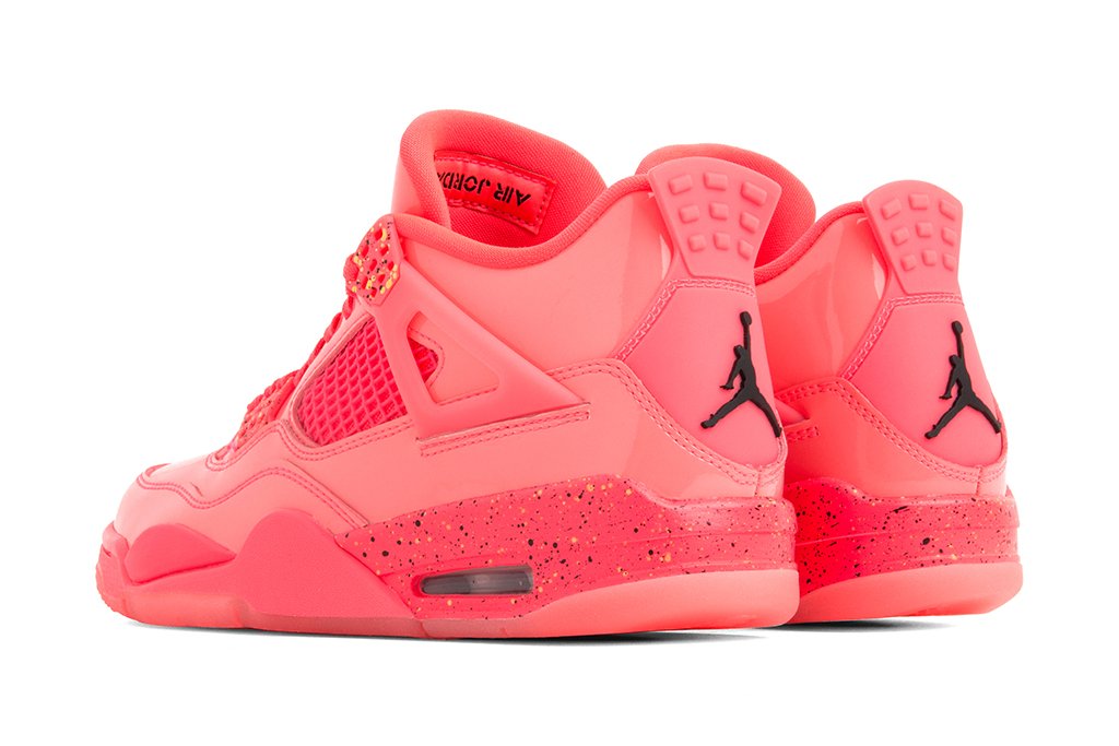Women's Air Retro 4 NRG - Hot Punch/Black â Feature