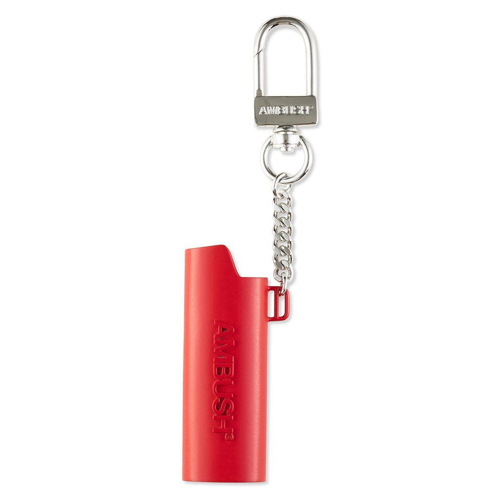 Logo Lighter Case Key Chain L - Red