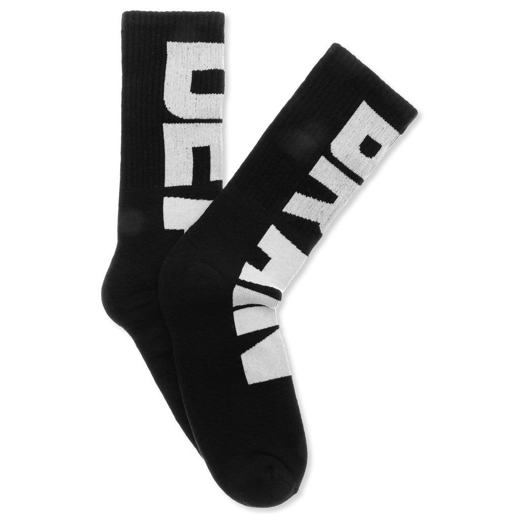 Vertical Type Sock - Black/White – Feature