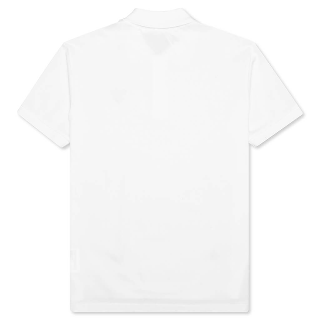 Black Emblem Polo Shirt - White – Feature