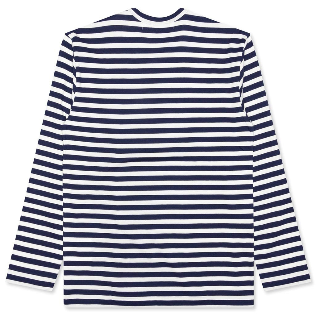 Emblem Striped L/S T-Shirt - Navy/White – Feature