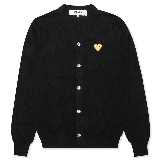 Gold Heart Cardigan - Black – Feature