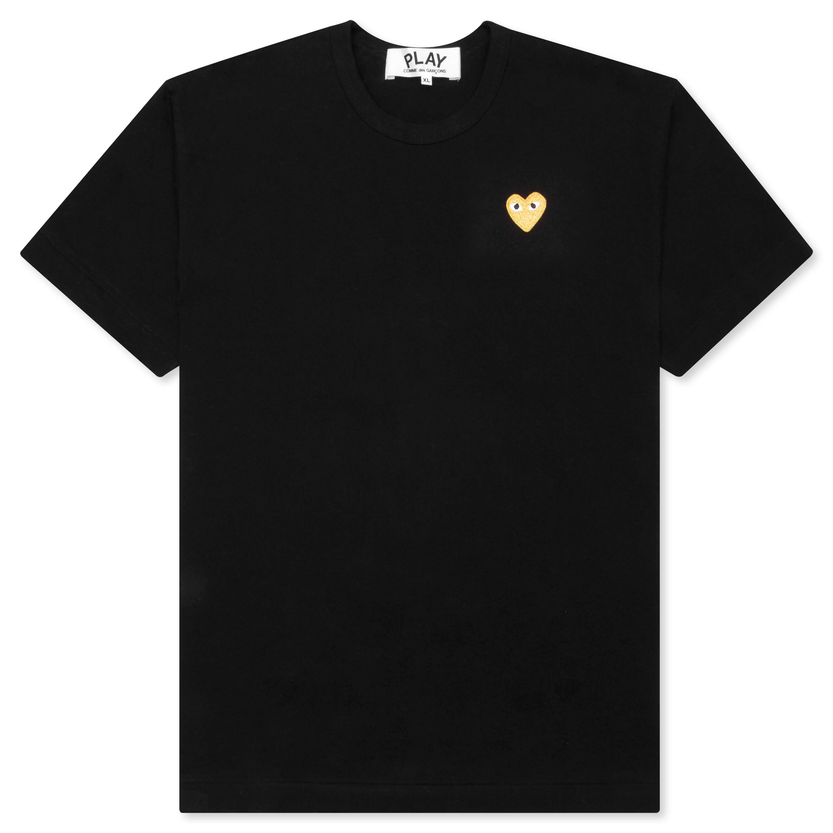 Gold Heart T-Shirt - Black – Feature