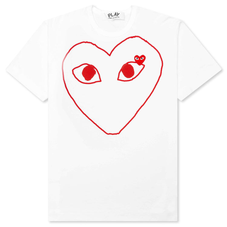 Comme des Garcons White Hat with Red Heart Wholesale Red Heart CDG comme Vintage Trucker Hat cap unisex  main image 4