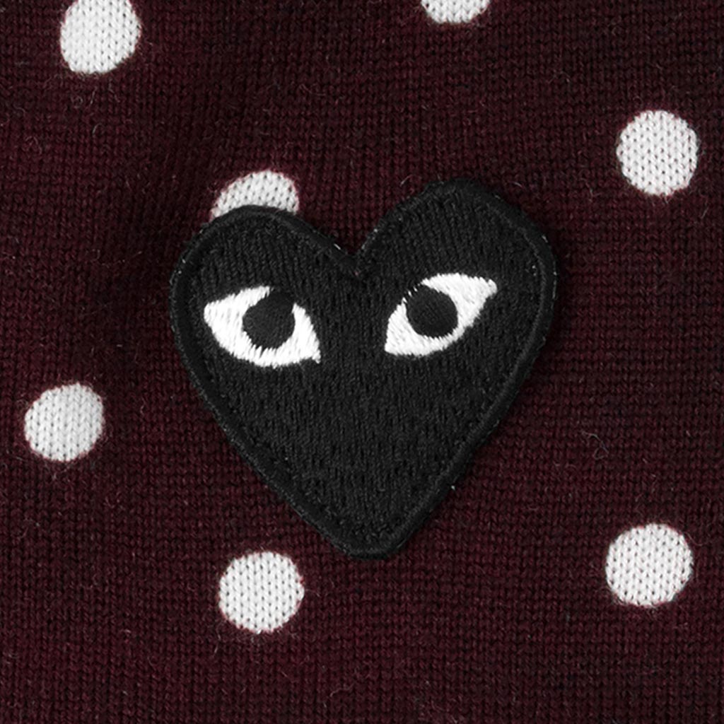 PLAY COMME des GARÇONS カーディガン バーガンディ ドット 【公式通販】