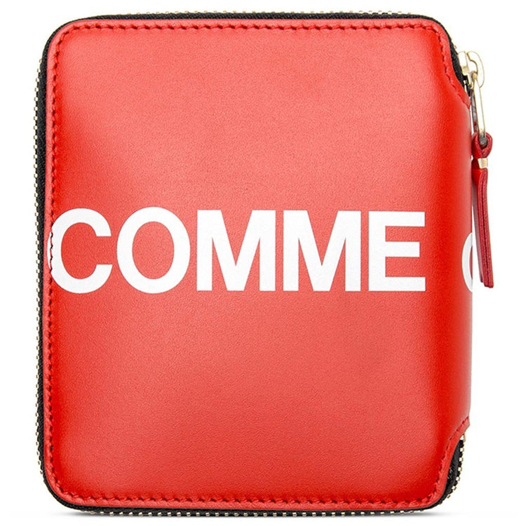 Comme des Garcons Huge Logo Leather Wallet - Red – Feature