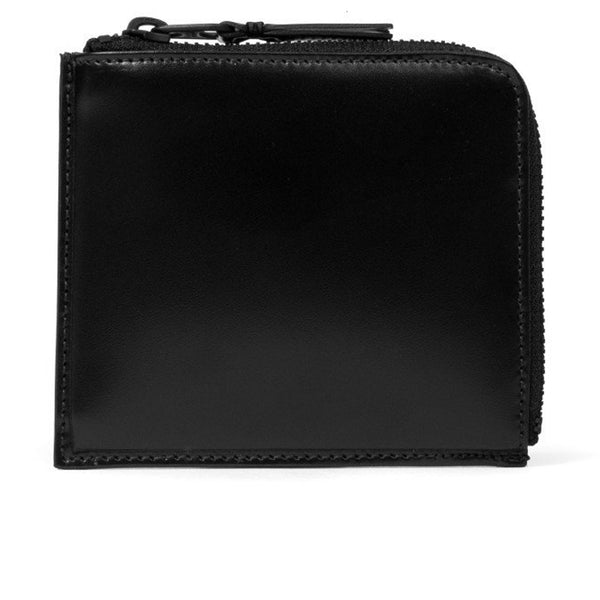 Leather Half Zip Wallet - Very Black - SA3100VB