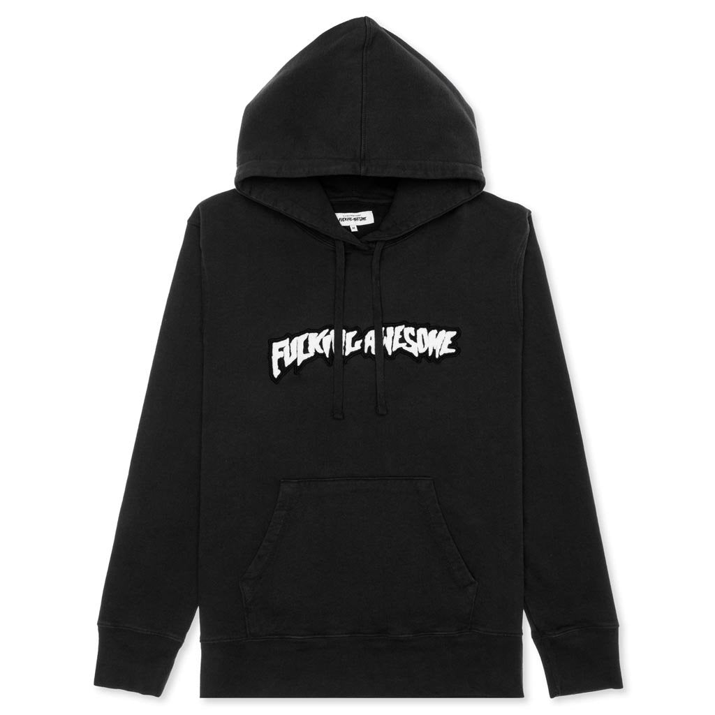 Garment Dyed Chenille Logo Hoodie - Anthracite – Feature