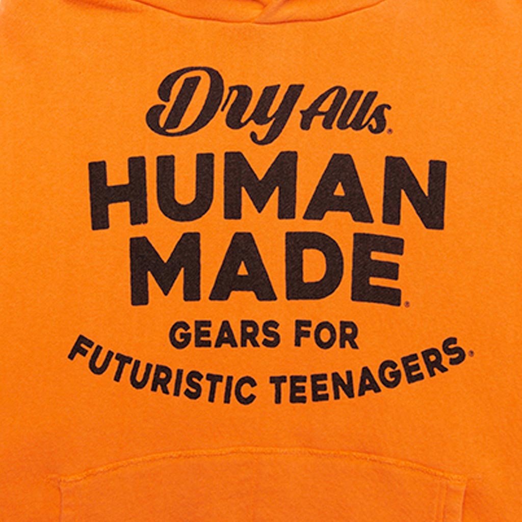 Human Made Sweatshirt top Orange Dry Alls Crewneck Pullover Size Small