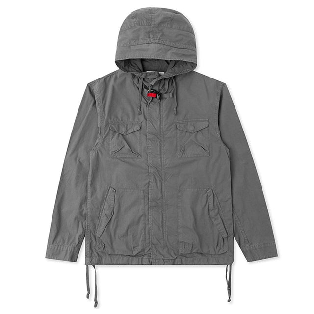 Military Zip Field Jacket - Charcoal – Feature