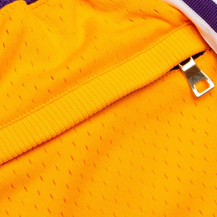 Los Angeles Lakers 199697 Home Shorts Yellow/Purple Feature